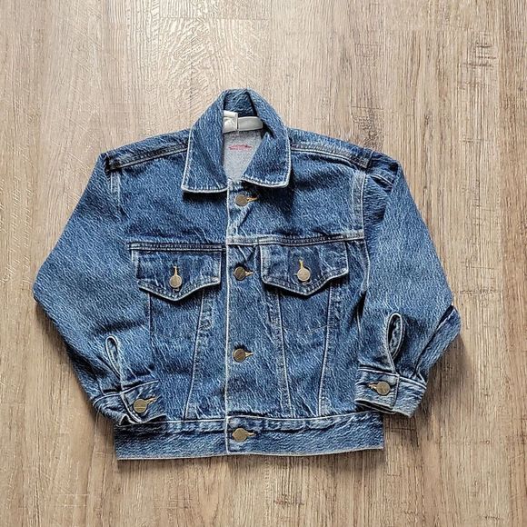 Palmetto's Kids Vintage Denim Jean Jacket ~ Sz M ~ Button Down ~ Stonewashed - Picture 2 of 5